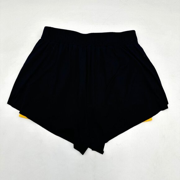 Sofibella Shorts Womens Pull On Gold Jewel Performance Athletic Black Yellow XS - Picture 3 of 11